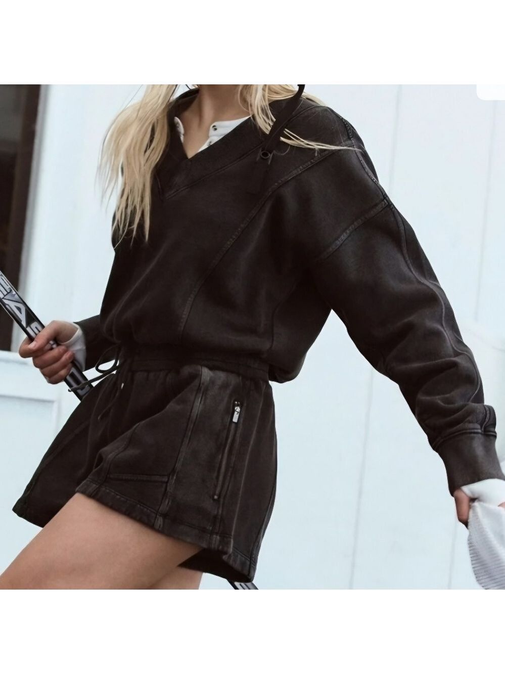 Free People movement intercept romper. NWT. Black - Picture 2 of 4